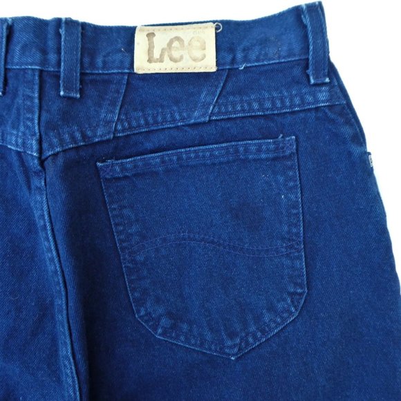 34x28 Vintage Lee Denim Jeans Mom Ultra High Waist Roomy Hip Dark Wash 18P - Picture 5 of 11
